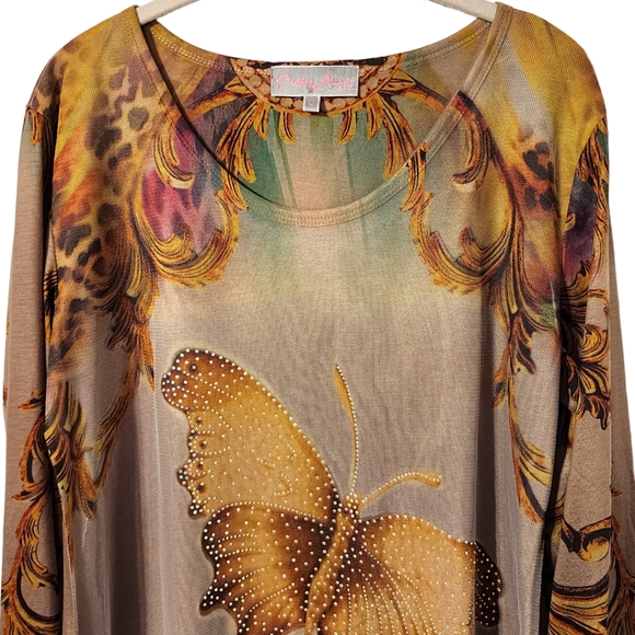 Anthropologie Pretty Angel Butterfly Tunic Top - Picture 4 of 9